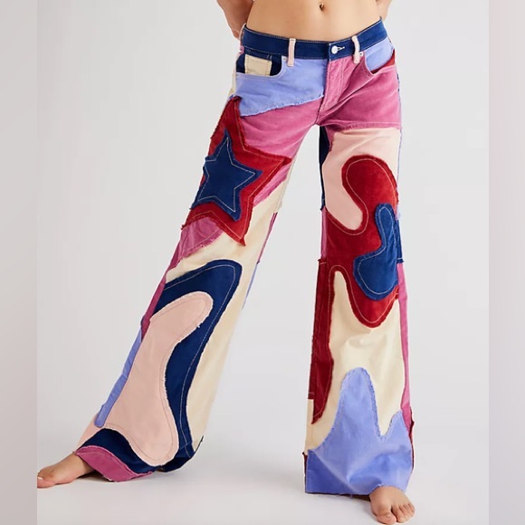 Free People • Supernova Cord Jeans in Young Lovers Corduroy Bell Bottoms - Picture 14 of 14